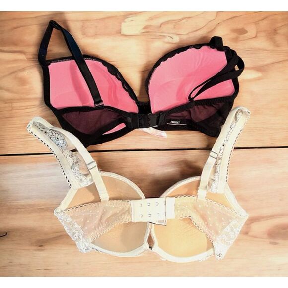 Victoria's Secret Pink Dream Angels & Date Push Up Wired Bras Size 32DD - Picture 2 of 13